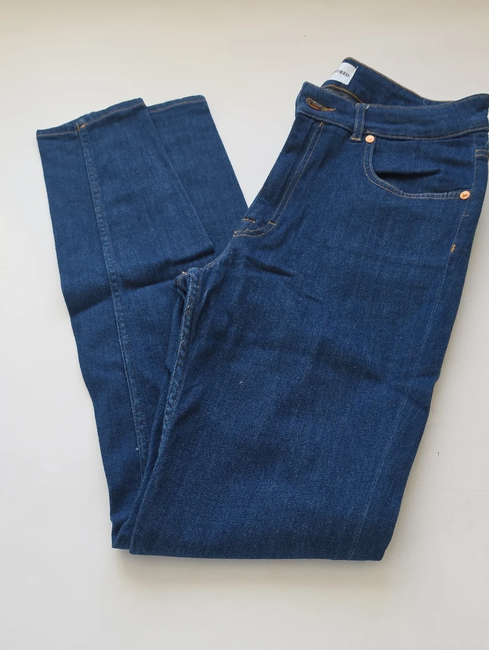 Won Hundred, dark blue, slim or straight-fit denim jeans